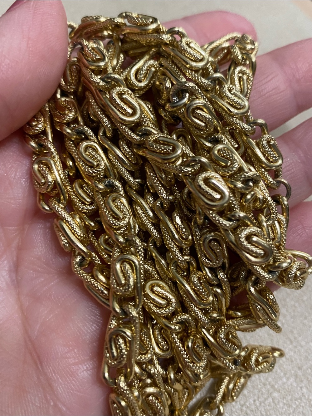 1970’s Monet Gold-Tone Rope Necklace - Picture 4 of 4